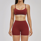 Naked and beautiful back bra+high waisted shorts 2-piece set