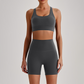 Wholesale Women's Quick-Dry Naked Feel Vest+Fitted Biker Shorts Yoga Set