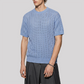 Wholesale Men's Old Money Style Knit T-Shirt – Striped Texture Short Sleeve