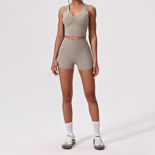 Wholesale Cross Back Crop Top + | Wonderxfans bulk activewear