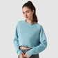 Wholesale Loose Drawstring Round Neck Yoga Sweatshirt