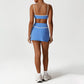 Quick-Drying Built-In Pads Bra + High-Waisted Skirt 2-Piece Set