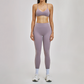 Wholesale Hanging neck bra+tight yoga legging 2-piece set