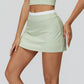 Fake two-piece contrasting skirt with anti-exposure design