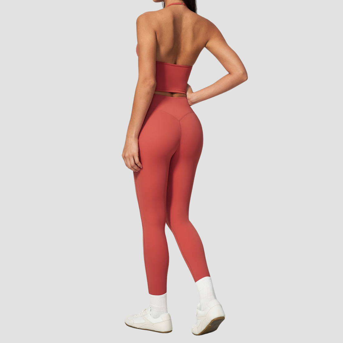 Wholesale Women's Deep-V Sleeveless Vest + Long Pants Yoga Set
