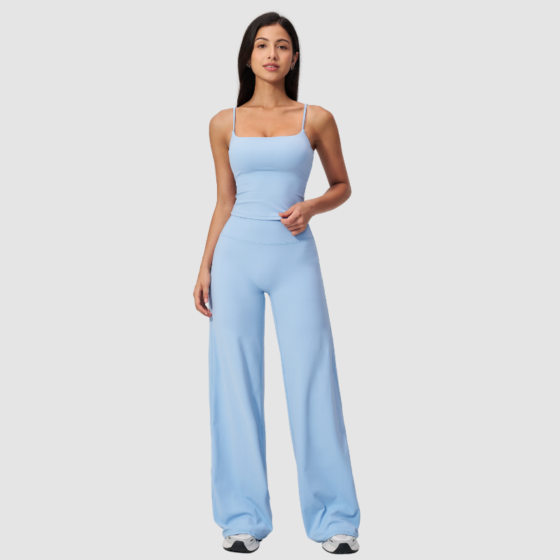 Wholesale Women's Brushed Sports vest+Loose sweatpants 2-piece set