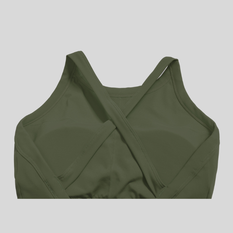 Wholesale criss-cross back vest + flared pants