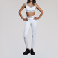 Wholesale contrast color sports bra + elastic leggings