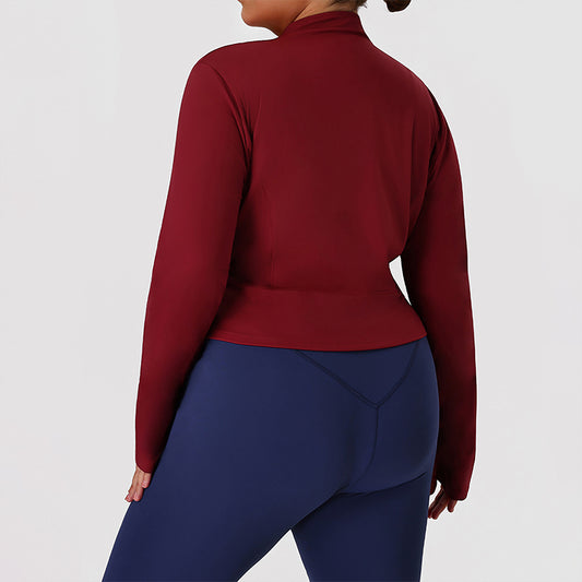Wholesale plus-size yoga slimming jacket | Wonderxfans bulk activewear