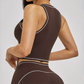 Wholesale contrasting sleeveless fitness yoga tops