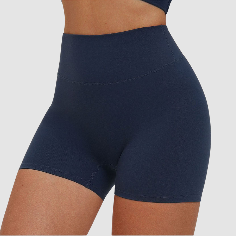 Wholesale solid color high-waisted tight shorts