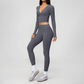 Wholesale Women's Cream-Feel Fleece Long Sleeve Top & High-Waist Leggings Set