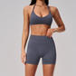 Wholesale Women's Sports Bra & Biker Shorts Set – Seamless Yoga Activewear