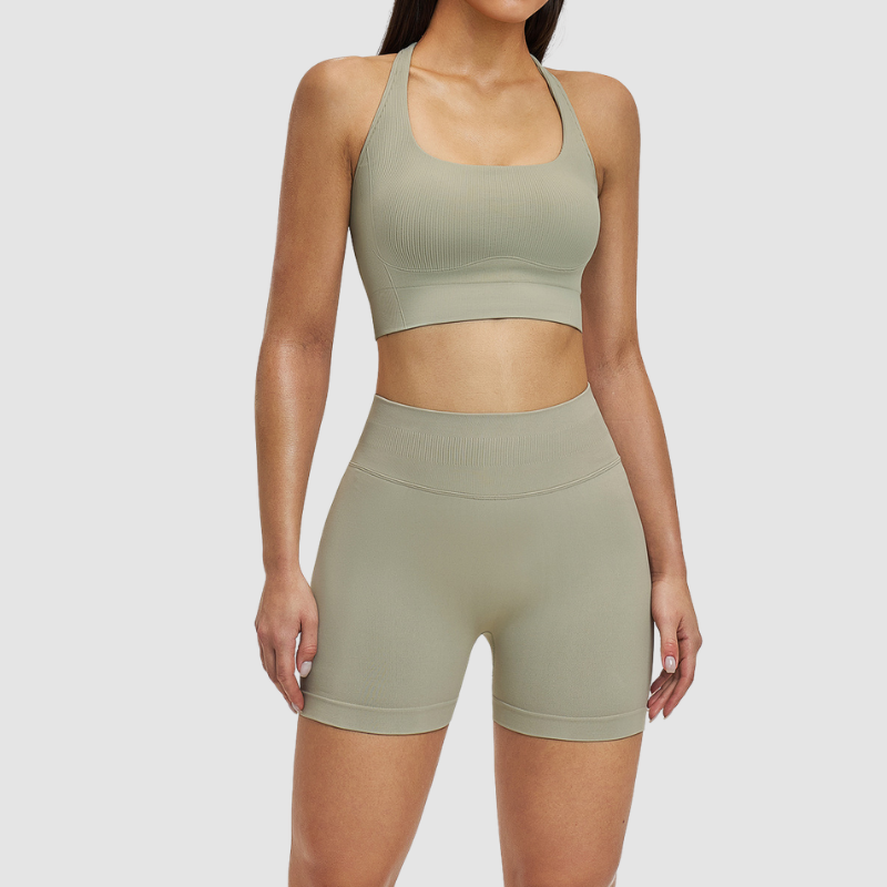 Wholesale women's racerback solid color vest+high | Wonderxfans bulk activewear