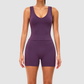 Wholesale solid color athletic tank top + yoga shorts