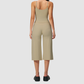 Wholesale Women's Brushed Spaghetti-Strap Tank Top & Wide-Leg Cropped Pants Set – Seam-Detail 2-Piece Yoga Set