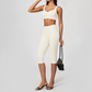 Wholesale Women's Colorblock Brushed Yoga Set: Sports Bra & Biker Shorts