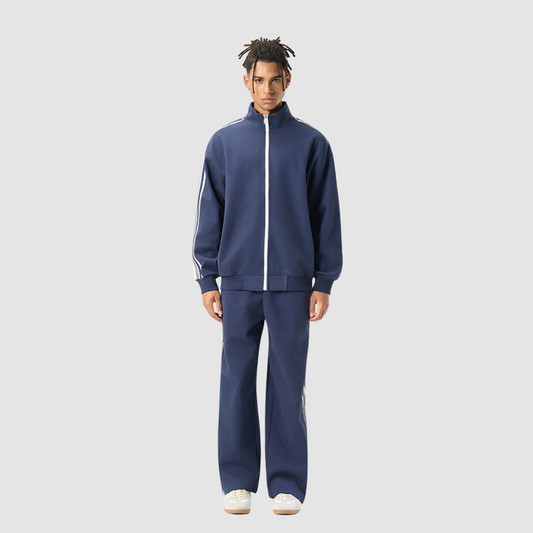 Wholesale Men’s Striped Zip Jacket + Track Pants Set