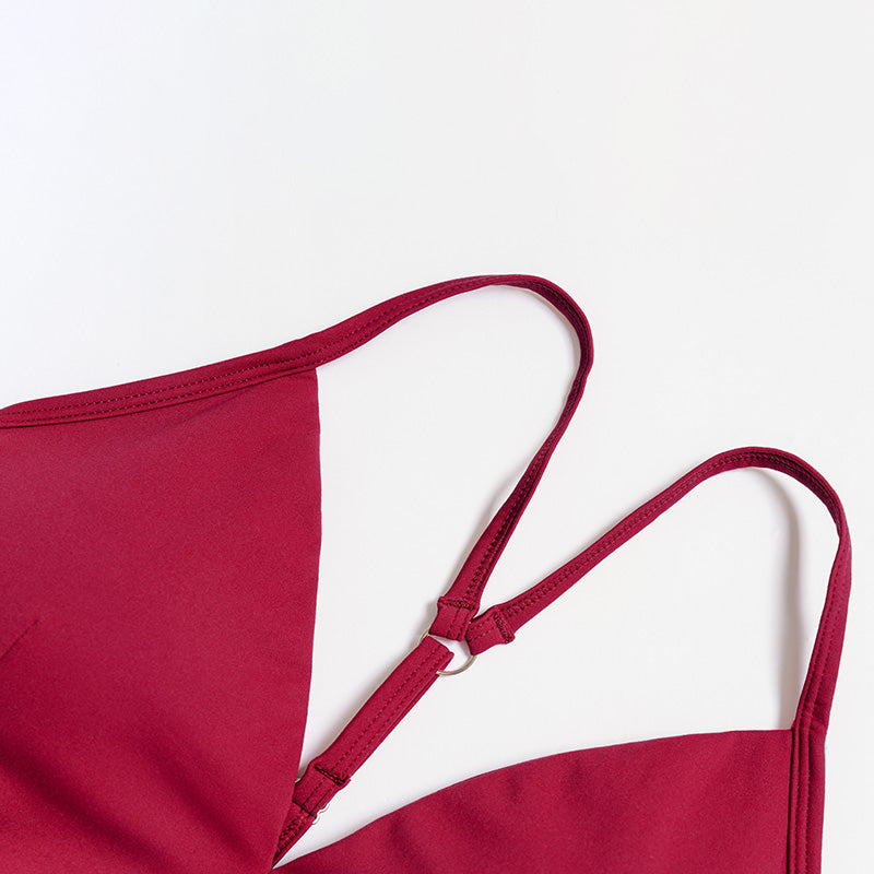 Y-shaped backless sports bra