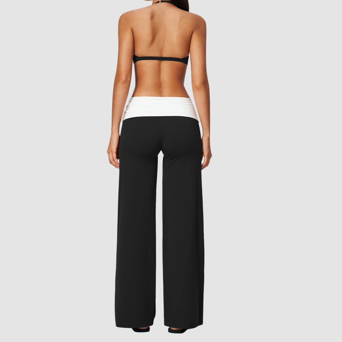 Wholesale Women’s Halter Sports Bra & Wide-Leg Yoga Pants Set