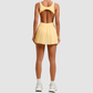 Wholesale Women's Open-Back Tennis Dress – Anti-Exposure Pleated Yoga Skirt