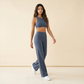 Wholesale Women's Brushed Fabric Sports Bra and Wide-Leg Pants Set