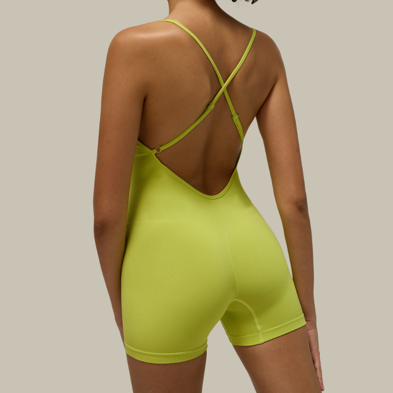 Women’s padded crossover strap bodysuit