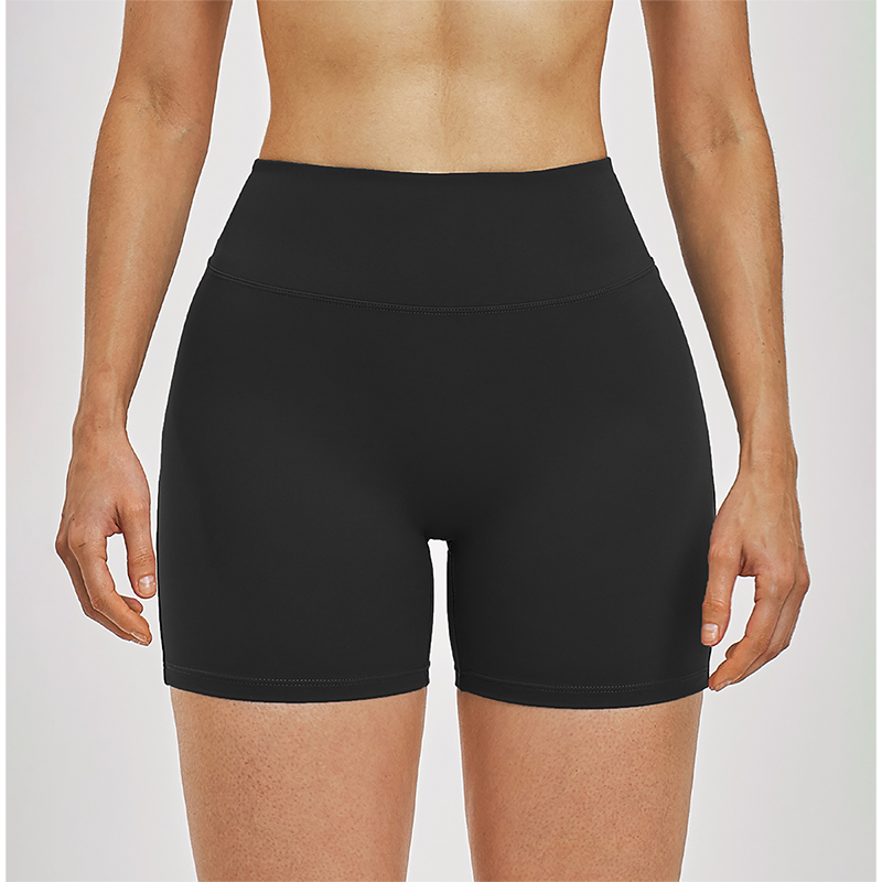 Wholesale women's solid color high-waisted shorts