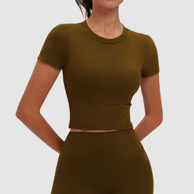 Wholesale women's solid color short-sleeved T-shirts