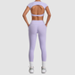 Wholesale Women's Naked-Feel Short Sleeve Crop Top + High-Waist Leggings Set – Moisture-Wicking Yoga Fitness Activewear