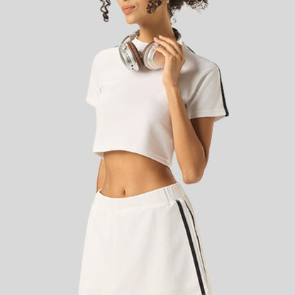 Women's striped color-blocked T-shirt