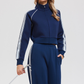 Women's Activewear Color-Block Jacket & Straight-Leg Pants Sports Set