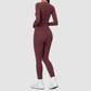 Wholesale Women's Nylon Spandex Activewear Set – Long Sleeve Tops & Leggings