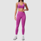 Wholesale Women's Cross-Back Seamless Yoga Set – Tummy Control High-Waist Sports Bra & Leggings