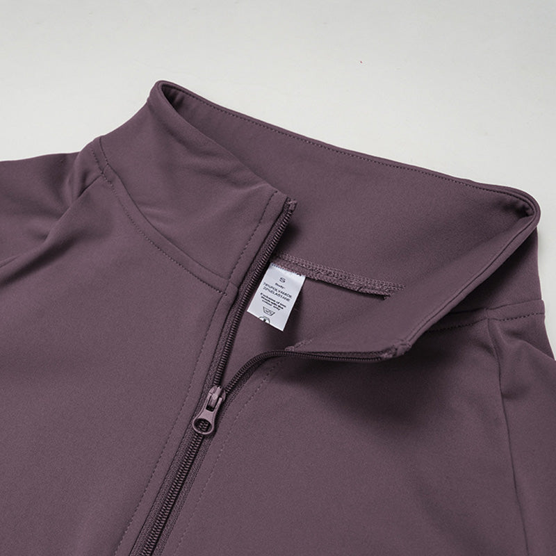 Stand collar zipper jacket