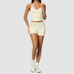 Wholesale Women’s Polka-Dot Racerback Tank & Shorts Yoga Set