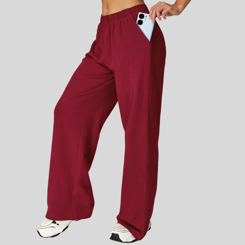 Loose-fitting wide-leg casual sweatpants