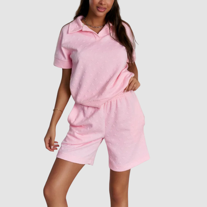 Wholesale Pullover Long-Sleeve Sweatshirt & Shorts Set – Casual Athleisure 2-Piece
