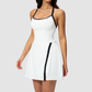 Wholesale Women's Open-Back Yoga Dress – Seam-Detail Naked-Feel Sports Fitness Dress