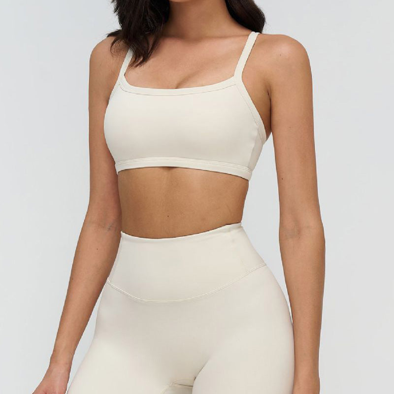 Women's Thin Strap Open Back Sports Bra