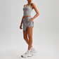 Wholesale Sleeveless Sports Top & Pleated Tennis Skirt Set – Quick-Dry Athletic 2-Piece with Built-In Shorts
