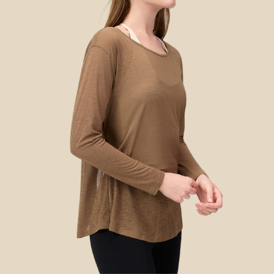 Women's Activewear Loose Breathable Cross-Strap Yoga Top