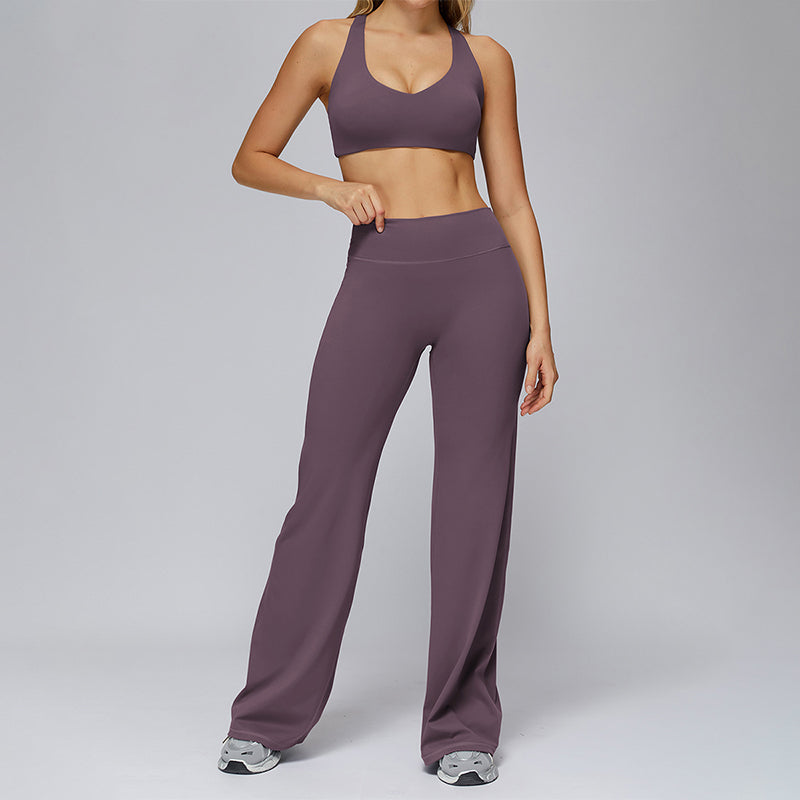 Sports bra+Loose sweatpants 2-piece set