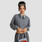 Wholesale Washed Raw-Edge Long Sleeve Top – Cropped Cotton Streetwear