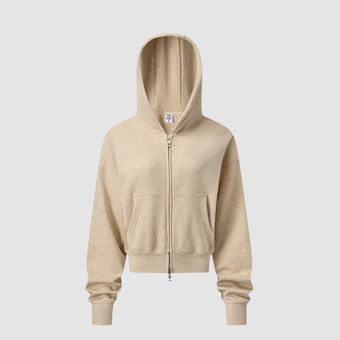 Wholesale Women’s Relaxed Zip-Up Hooded Sweatshirt – Cotton Blend