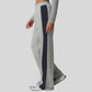 Color-blocked wide-leg casual sweatpants