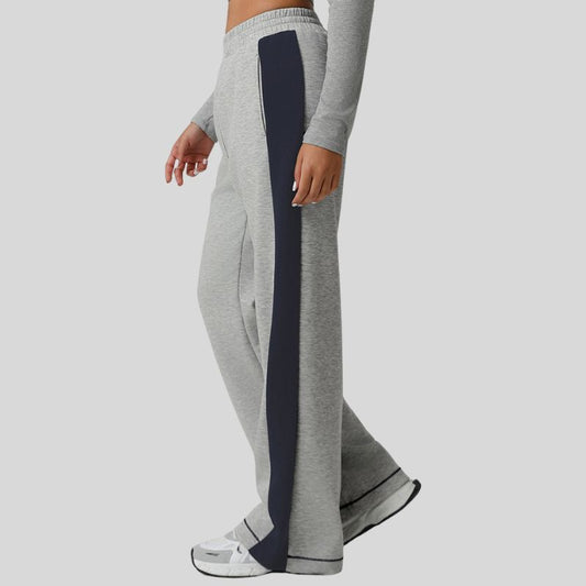 Wholesale Color-blocked wide-leg casual sweatpants | Wonderxfans bulk activewear