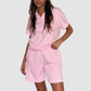 Wholesale Pullover Long-Sleeve Sweatshirt & Shorts Set – Casual Athleisure 2-Piece