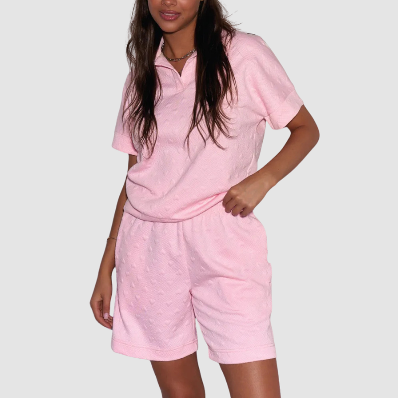 Wholesale Pullover Long-Sleeve Sweatshirt & Shorts Set – Casual Athleisure 2-Piece