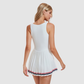 Wholesale Women's Square Neck Open-Back Sleeveless Tennis Dress – Anti-Exposure Pleated Sports Dress